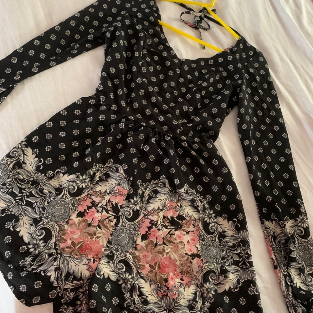 Xhilaration by Target Floral Long Sleeve Romper